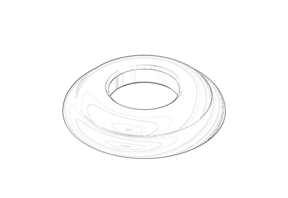 DORNBRACHT Rosette ERSATZTEILE 092735001 D. 55 x 10 mm Dark Platinum gebürstet, 092735001-99 Galeriebild 1